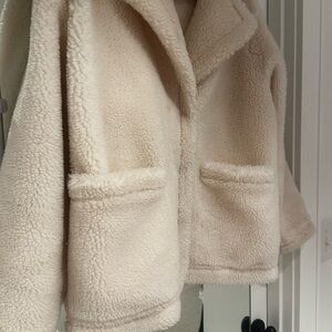 Stand Studio Cream Teddy Jacket